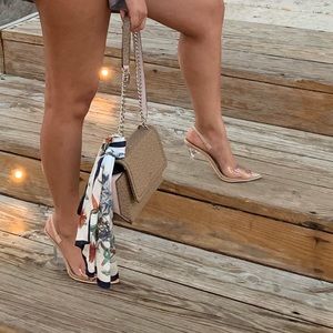 Mackage Shoes - Suede Clear Vynil Slingback heels Mackage Shoes - Suede Clear Vynil Slingback heels